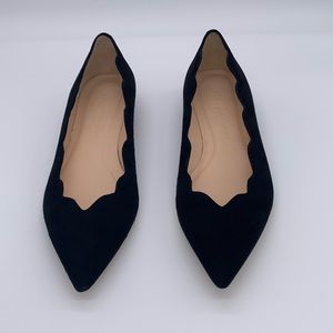 Black Suede Club Monaco Flats